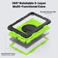 thumbnail image 2 of For Samsung Galaxy Tab A11+/A11 Plus Case 11 inch, 360 Rotating Shockproof Cover with Stand, Screen Protector, Shoulder Strap (2025, SM-X230/X235/X236), Lime PC, 2 of 7