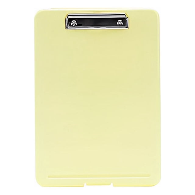 kurtrusly Storage Bag Writing Clipboard Paper Organizer Simple Style Exquisite Long-lasting Student Accessories Practical Yellow