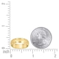 thumbnail image 2 of 14kt Yellow Gold Mens Grooved Edge Brushed Comfort Fit Bridal Anniversary Engagement Wedding Band Ring 6mm Size 11, 2 of 2