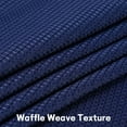 thumbnail image 5 of Haperlare Kitchen Curtains 30"W x 36"L Waffle Woven Textured Light Filtering Cafe Curtains for Bathroom, Navy Blue, 2 Panels, 5 of 8