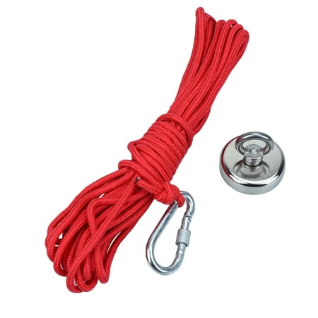 

Fishing Magnet Kit Heavy Duty Neodymium-iron-boron High Power Magnet with 20m Nylon Rope for Underwater Metal Salvage