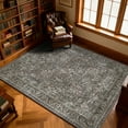 thumbnail image 3 of ARJINCUTE Distressed Vintage Traditional Farmhouse Gray Green Area Rugs 5'x8', Non-Slips Low Pile High Traffic Machine Washable, 3 of 8