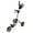 Silver, variant on Lightweight Compact 3-Wheel Foldable Golf Push/Pull Cart with Foot Brake, Black