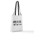 thumbnail image 5 of CafePress - Sorry I'm Late - Polyester Tote Bag 16"x16", 5 of 5