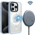 thumbnail image 2 of For iPhone 15 PRO Case Magnet Charging Iridescent Spot Cover + 2 Tempered Glass, 2 of 5