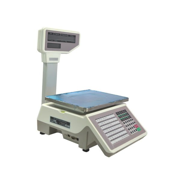 INTSUPERMAI 15kg Digital Barcode Scales Supermarket Price Computing  Printing Scale