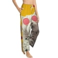 thumbnail image 6 of Salouo Floral Sunglasses Cat Art Print Women's Pajama Pants Casual Loose Sweatpants PJs Flowy Pants Drawstring Palazzo for Women Wide Leg Pants Lounge Pajama -Small, 6 of 8