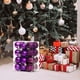thumbnail image 1 of Fiudx Adornos Navideños de Bolas, Plástico Irrompible, con Purpurina Multicolor y Acabado Mate, Elegante Decoración para Árbol, Decoración para Fiestas, Juego de 24 Piezas, 3 Cm, Irrompibles., 1 of 7