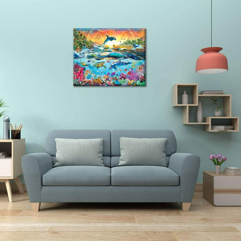 Home Comforts: Relaxed Afternoon in the Living Room - 12x16in - Adult Paint  by Numbers Kit - Ships from California, USA
