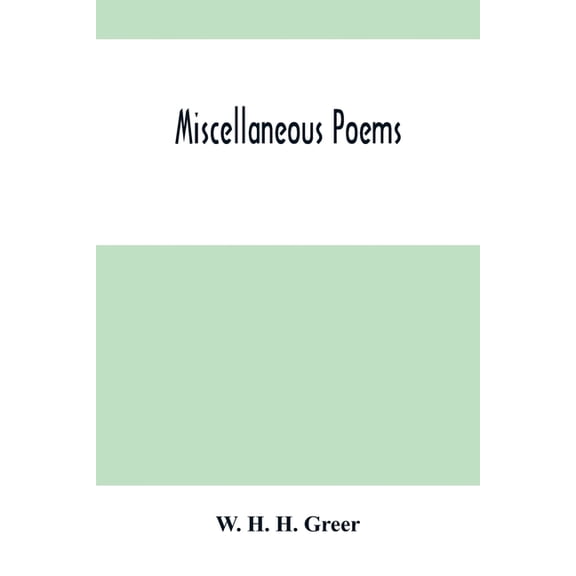 Miscellaneous Poems, (Paperback)