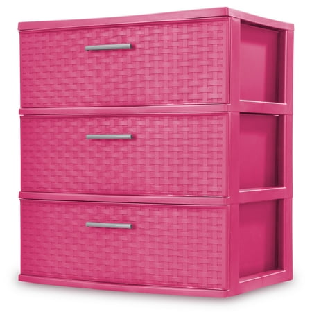 Sterilite, 3 Drawer Wide Weave Tower