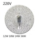 thumbnail image 2 of PANEL LED Anillo de luz circular SMD2835 12W 18W 24W 36W 48W Lámpara de techo LED redonda para decoración de techo CA 220V 230V 240V downlight, 2 of 5