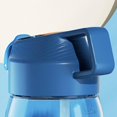thumbnail image 3 of 2 uds botella de agua de 550ml con pajita a prueba de fugas Compatible con niños, botella de plástico duradera sin bpa, azul, 3 of 5