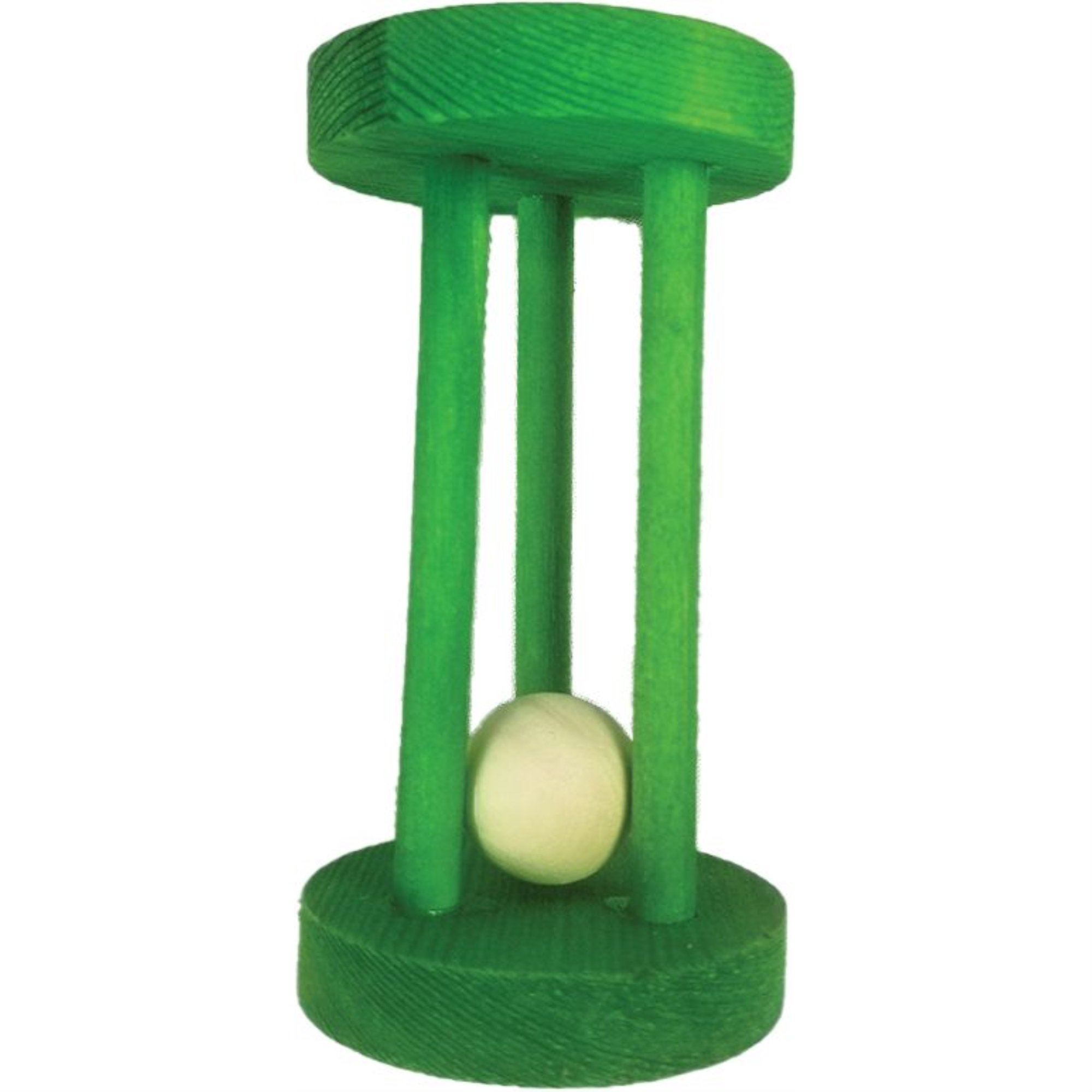 A E Cages Wooden Cylinder with Ball Small Animal Chew Toy