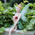 thumbnail image 6 of Fairy Garden Accessories,Fairies Garden Flower Pot Stakes,Glow In The Dark Flower Fairy Statue,Flower Fairy Figurines Garden Decor,Great Gifts for Mom Women Birthdays, 6 of 7