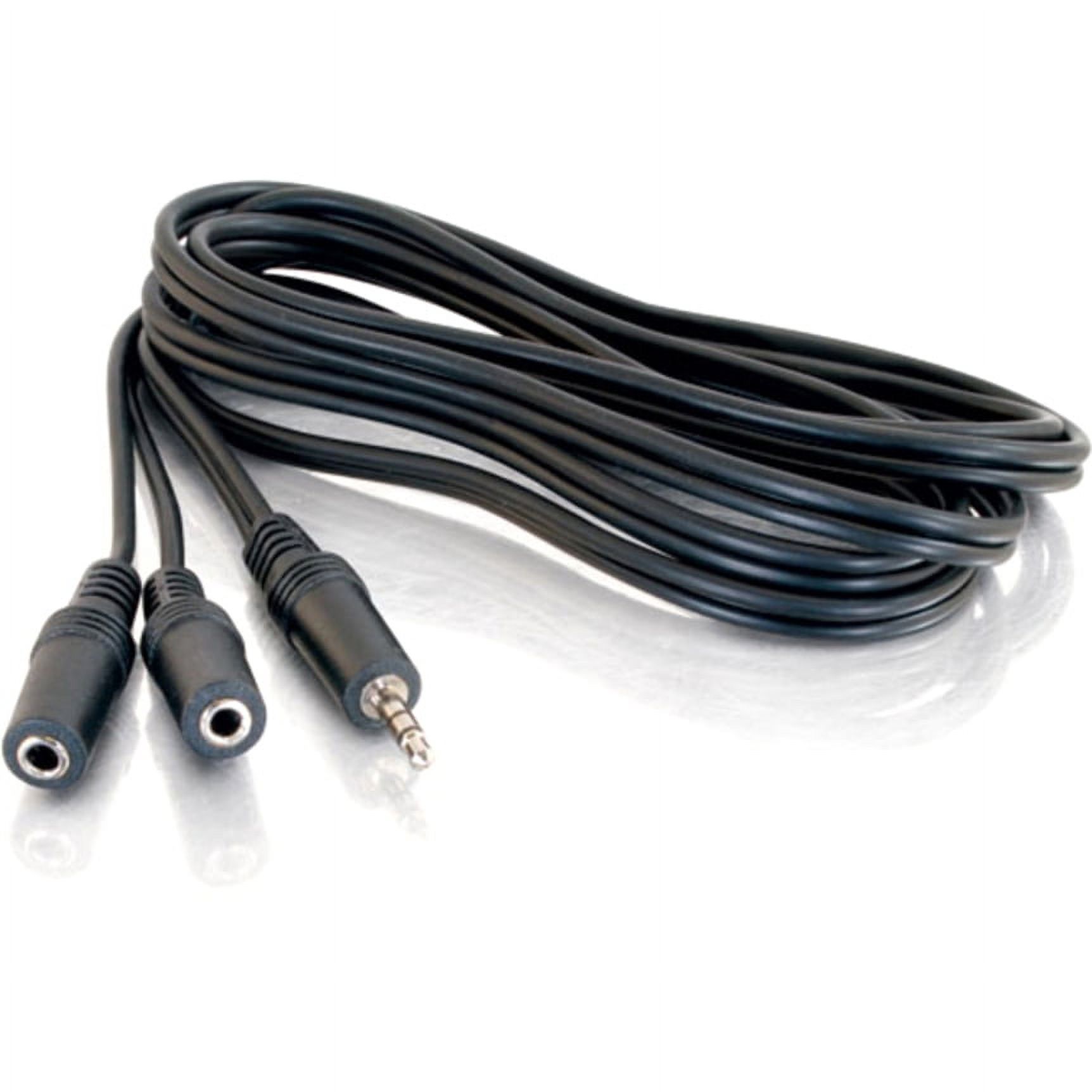 C2G Value Series 6ft One 3.5mm Stereo Male to Two 3.5mm Stereo Female Y-Cable - audio splitter - 6 ft - image 2 of 3