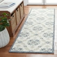 thumbnail image 2 of SAFAVIEH Martha Stewart Tufted Jada Diamond Runner Rug, Ivory/Blue, 2'3" x 8', 2 of 11