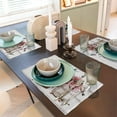 thumbnail image 6 of Rose Flower Placemats Set of 4 Farmhouse Peony Floral Table Mats Washable Place mats for Home Party Indoor Kitchen Dining Table Decoration 12x18 Inch, 6 of 6