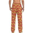 thumbnail image 4 of HPINK-T Cartoon Pizza Red Mens Pajama Pants Lounge Men's Pajama Bottoms Soft Sleep Pants With Pockets, 4 of 9