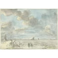 thumbnail image 3 of Jurriaan Andriessen 24x18 Black Modern Framed Museum Art Print Titled - De Baak, a Seaside Resort on the Ij (1803), 3 of 5