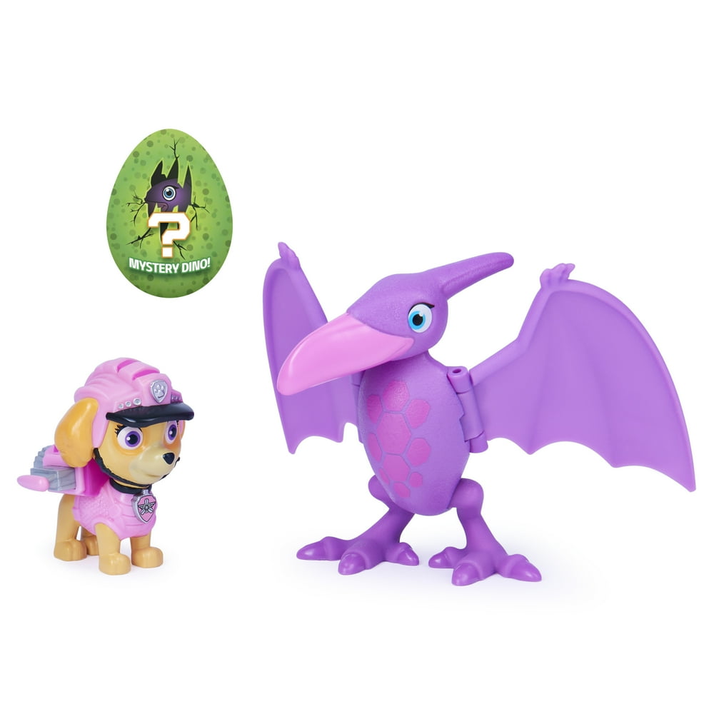 PAW Patrol, Dino Rescue Skye and Dinosaur Action Figure Set, for Kids