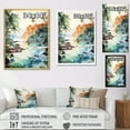 thumbnail image 4 of Designart "Skyline Of A Tropical Island" Coastal Tropical Floater Framed Wall Art Prints, 4 of 5