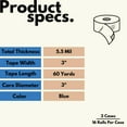 thumbnail image 3 of SSBM 5.5 Mil, Multi-Use, Surface Protection and Versatile, Blue Painters Masking Adhesive Tape, 3" Inch x 60 Yards, 32 Rolls/Case, 3 of 8