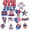 C, variant on Yhmxh 24 Pcs Memorial Day Refrigerator Magnets Set, 4th of July USA Flag Magnets Patriotic Decor, Independence Day Decorative Car Magnetic Stickers for Fridge Metal Door Mailbox Locker Decoration