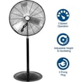 thumbnail image 3 of BILT HARD 24" 3-Speed Heavy Duty Industrial Standing Fan with Aluminum Blades and Adjustable Height, 3 of 7