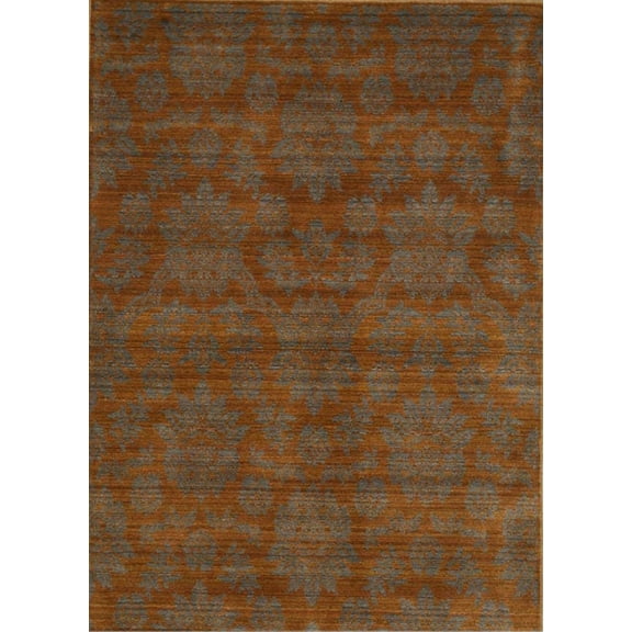 Brown Transitional Floral Himalaya Area Rug, Made in India
