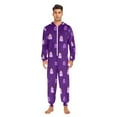 thumbnail image 5 of Adult Christmas Onesie Ghost Stars Adult Zipper One-Piece Pajamas Unisex Pajamas with Pockets, 5 of 6