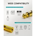 thumbnail image 3 of Adaptador de conector para auriculares, adaptador de audio estéreo para auriculares para piano digital, teclado, amplificador, etc. (4 piezas, amarillo), 3 of 5