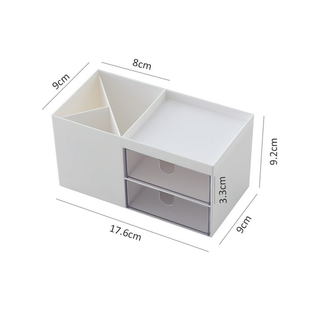 Cajón de almacenamiento de escritorio, caja de almacenamiento de cosméticos, organizador de plástico para joyería, papelería