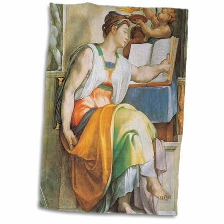 

3dRose The Erythaean Sibyl by Michelangelo Buonarroti - Towel 15 by 22-inch
