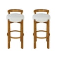 thumbnail image 1 of Elise Modern Round Seat Bar Stool,Ivory, 1 of 12