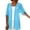 Blue*, variant on Womens Sheer Chiffon Cardigans Puff Half Sleeve See Through Dusters Casual Loose Kimono Cardigan Capes