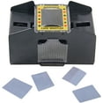 thumbnail image 4 of WYZworks – 4 Deck Casino Automatic Card Shuffler - Shuffler for Cards Shuffling (1-4 Deck) - Battery Operated – Electric Card Mixer for Family, Party Poker/Blackjack/Home Card Games – Black, 4 of 5