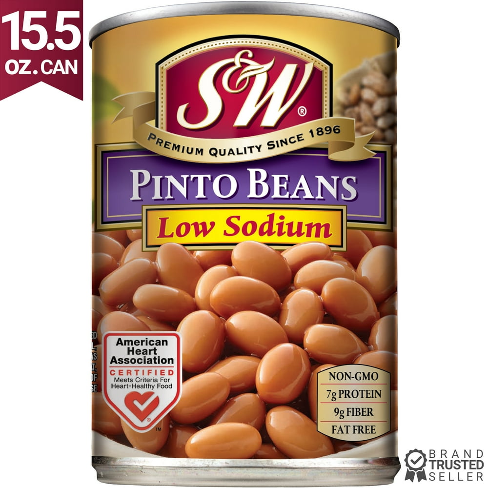 S&W Pinto Beans Low Sodium 15.5 Oz. Can
