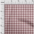 thumbnail image 2 of oneOone Polyester Spandex Dark Rose Brown Fabric Check Craft Projects Decor Fabric Printed By The Yard 56 Inch Wide, 2 of 4