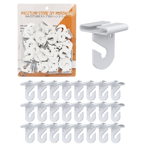 White Drop Ceiling Hook for Hanging – 25 Pcs Ceiling Decorations Hanger