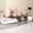 White-71.0", variant on JOIVI Extendable LED TV Stand, Modern Entertainment Center with 2 Drawers, Sliding Tabletop Media Console with Storage Cabinet for Living Room, 63.0" - 90.5", White