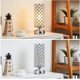 thumbnail image 5 of Lámpara de mesa de cristal USB, lámpara de mesita de noche de cristal de diseño moderno con USB, 5 of 5