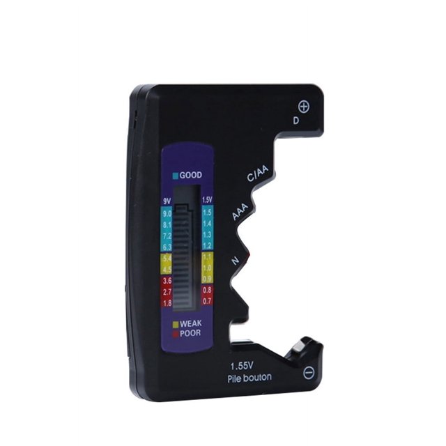 Digital Battery Tester Battery LCD Display Capacitance ABS Portable Diagnostic Universal Tool Check AAA AA 9V/1.5V Button Tester ,Accurate Testing