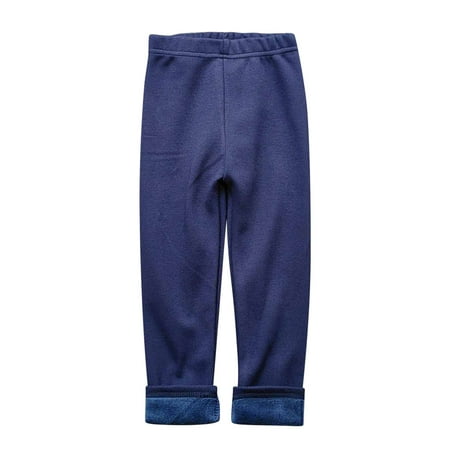 

Toddler Baby Girls Fleece Sherpa Lined Leggings Solid Color Thermal Stretch Plush Soft Tights Winter Warm Thicken Pants