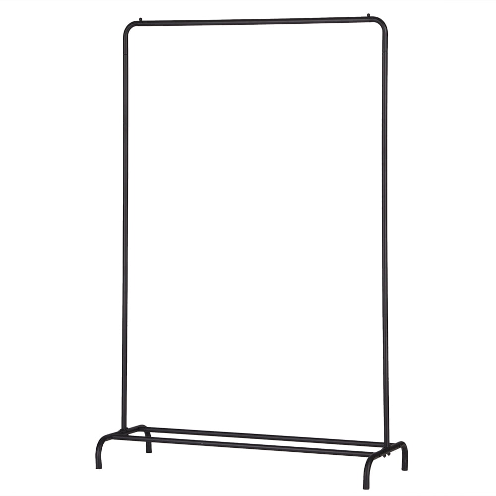 Black Clothing Garment Rack Heavy Duty Commercial Grade Clothes Stand Rack with Top Rod and