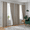 KhakiLinen, variant on Qianli Art Deco Blackout Curtains, Off-White, 38in x 84in (4 Panels)