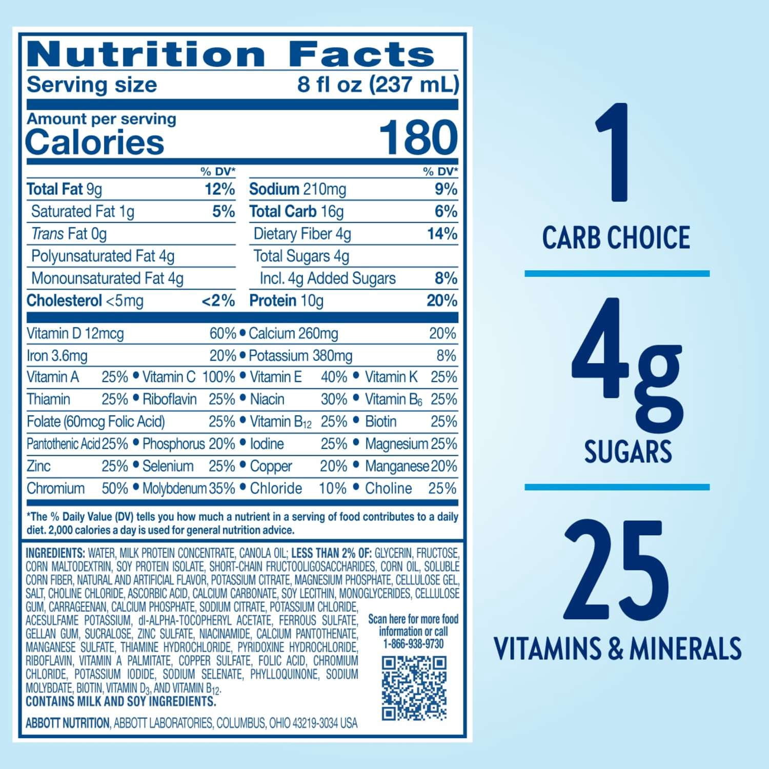 Glucerna Original Diabetic Protein Shake, Classic Butter Pecan, 8 fl oz Bottle, 6 Count