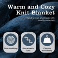 thumbnail image 6 of ColeyBear Full/Queen Size Navy Blue Chunky Knit Weighted Blanket (60"x80"/20lbs), 6 of 8
