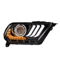 thumbnail image 4 of Winjet LED Headlights Assembly for 2010 2011 2012 Ford Mustang, Headlights with S550 Style LED DRL and Led Sequential Turn Signal Lights, Amber Projector, Dual Beam, 4 of 11