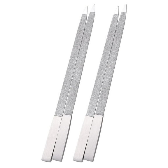 unbranded 4pcs Stainless Steel Nail File With Fine Grit Plated Sand Finish Mini Nail Files Finger Nail Files Travel Nail File Metal Nail Files